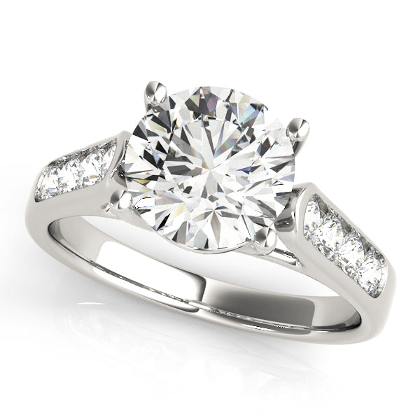 Heirloom Trellis Round Diamond Engagement Ring — 9K/18K Gold & Platinum