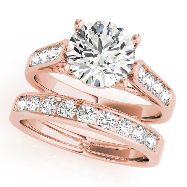 Heirloom Trellis Round Diamond Engagement Ring — 9K/18K Gold & Platinum