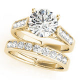 Heirloom Trellis Round Diamond Engagement Ring — 9K/18K Gold & Platinum