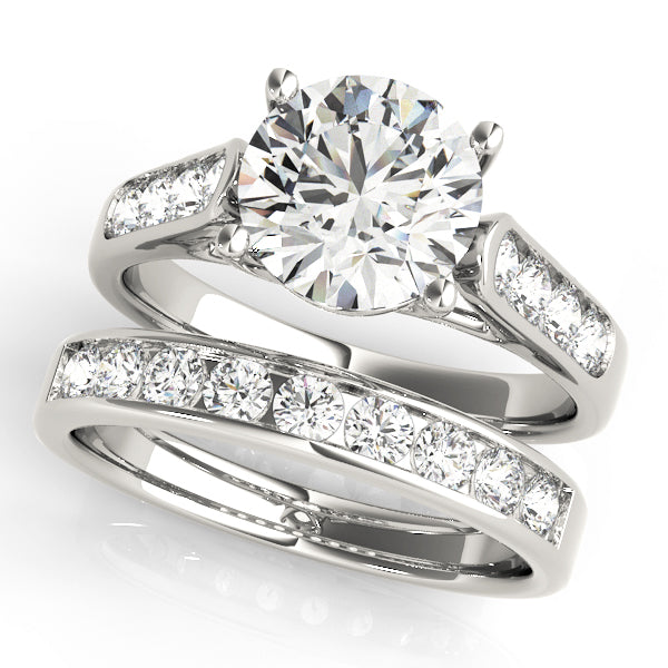 Heirloom Trellis Round Diamond Engagement Ring — 9K/18K Gold & Platinum