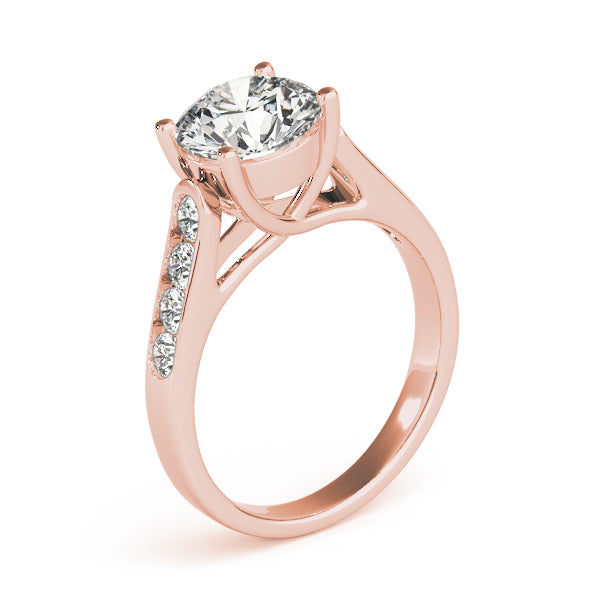 Heirloom Trellis Round Diamond Engagement Ring — 9K/18K Gold & Platinum