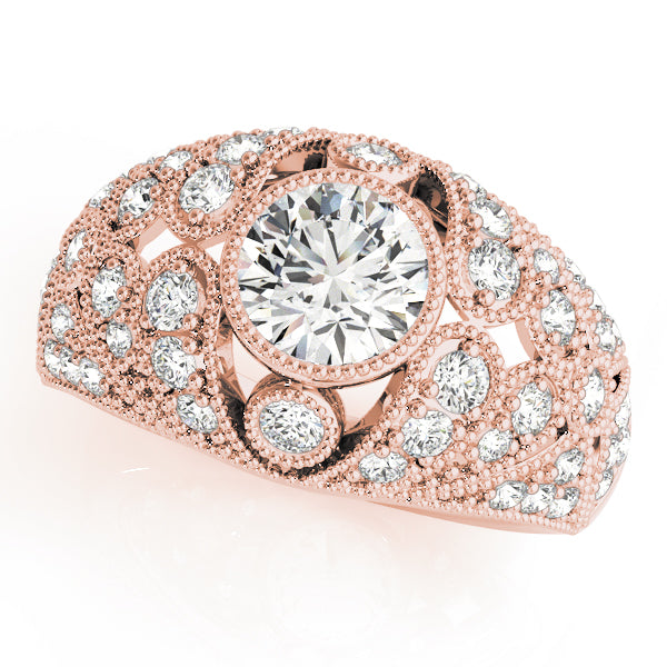 Iconic Antique Round Diamond Engagement Ring — 9K/18K Gold & Platinum