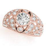Iconic Antique Round Diamond Engagement Ring — 9K/18K Gold & Platinum