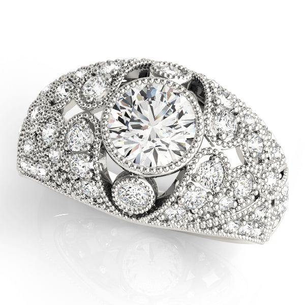 Iconic Antique Round Diamond Engagement Ring — 9K/18K Gold & Platinum