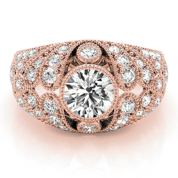 Iconic Antique Round Diamond Engagement Ring — 9K/18K Gold & Platinum