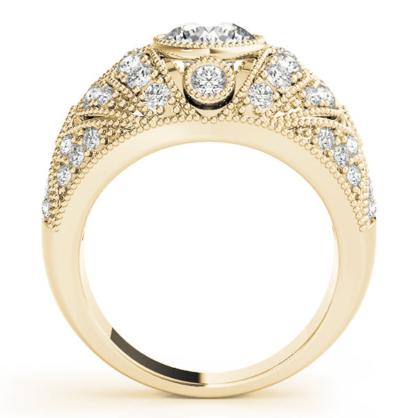 Iconic Antique Round Diamond Engagement Ring — 9K/18K Gold & Platinum