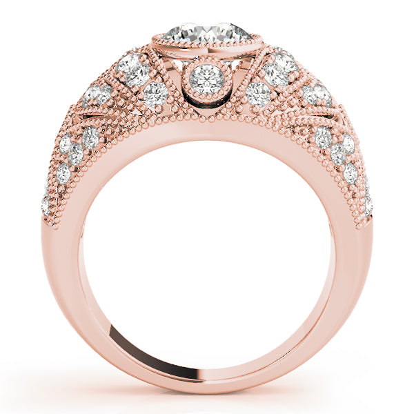Iconic Antique Round Diamond Engagement Ring — 9K/18K Gold & Platinum