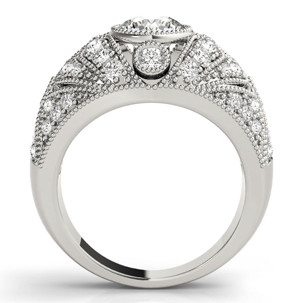 Iconic Antique Round Diamond Engagement Ring — 9K/18K Gold & Platinum