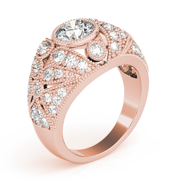Iconic Antique Round Diamond Engagement Ring — 9K/18K Gold & Platinum