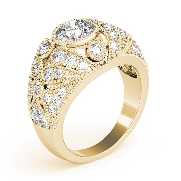Iconic Antique Round Diamond Engagement Ring — 9K/18K Gold & Platinum