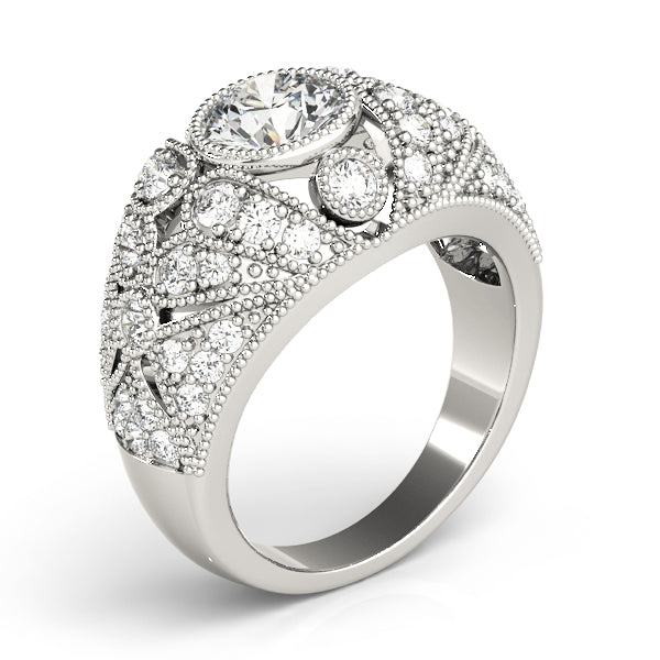 Iconic Antique Round Diamond Engagement Ring — 9K/18K Gold & Platinum