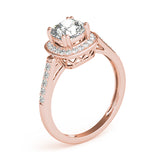 Signature Color Rings Cushion Diamond Engagement Ring — 9K/18K Gold & Platinum