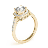 Signature Color Rings Cushion Diamond Engagement Ring — 9K/18K Gold & Platinum