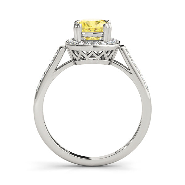 Signature Color Rings Cushion Diamond Engagement Ring — 9K/18K Gold & Platinum