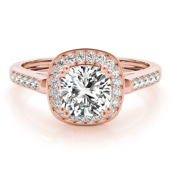 Signature Color Rings Cushion Diamond Engagement Ring — 9K/18K Gold & Platinum