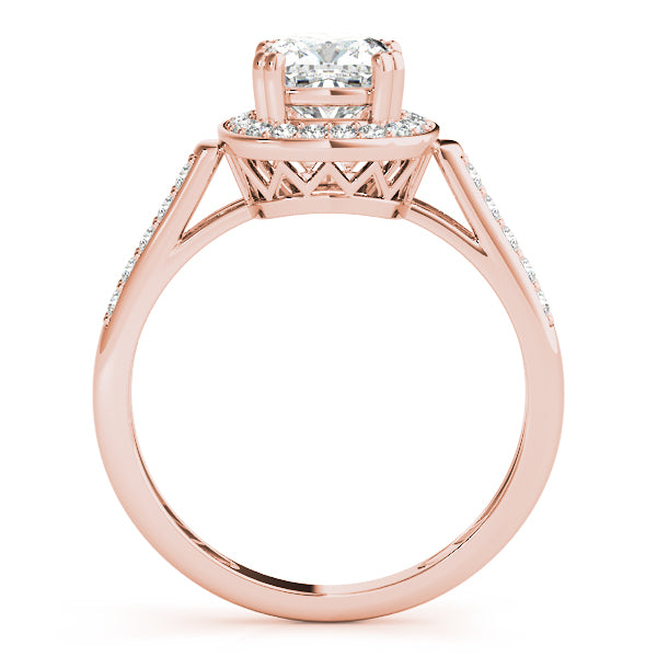 Signature Color Rings Cushion Diamond Engagement Ring — 9K/18K Gold & Platinum