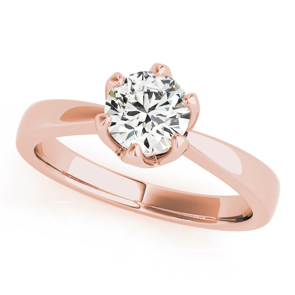 Artisan Solitaires Round Diamond Engagement Ring — 9K/18K Gold & Platinum