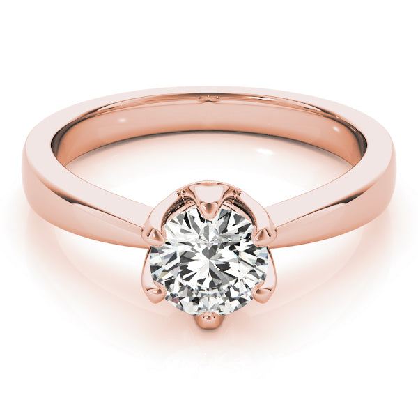 Artisan Solitaires Round Diamond Engagement Ring — 9K/18K Gold & Platinum