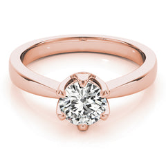 IGI Lab-Grown Round Cut Diamond Solitaire 6-Prong Engagement Ring Gift for Her.
