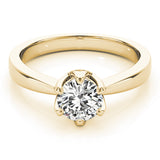 IGI Lab-Grown Round Cut Diamond Solitaire 6-Prong Engagement Ring Gift for Her.