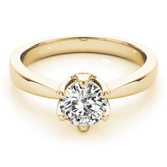 IGI Lab-Grown Round Cut Diamond Solitaire 6-Prong Engagement Ring Gift for Her.