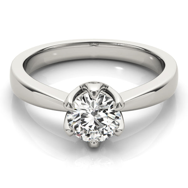 Artisan Solitaires Round Diamond Engagement Ring — 9K/18K Gold & Platinum