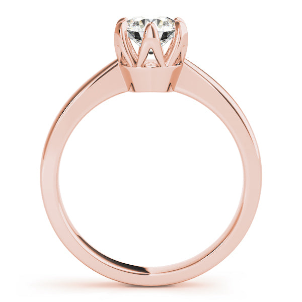 Artisan Solitaires Round Diamond Engagement Ring — 9K/18K Gold & Platinum