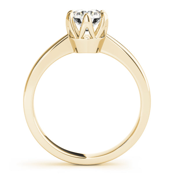 Artisan Solitaires Round Diamond Engagement Ring — 9K/18K Gold & Platinum