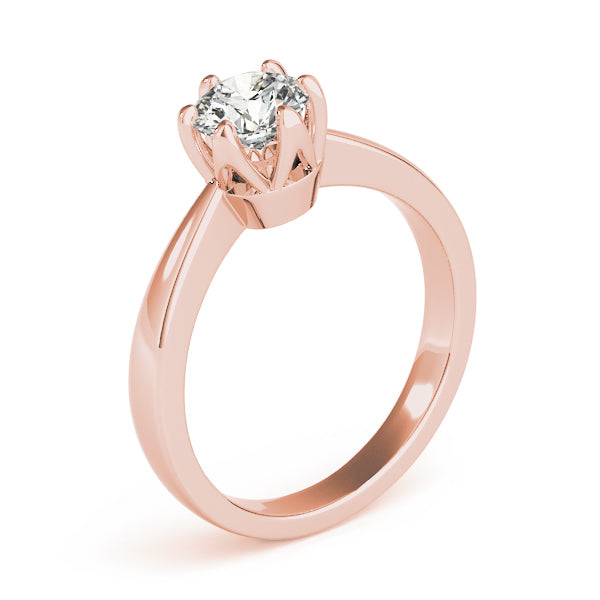 Artisan Solitaires Round Diamond Engagement Ring — 9K/18K Gold & Platinum