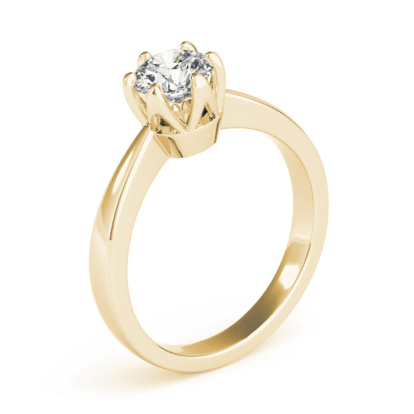Artisan Solitaires Round Diamond Engagement Ring — 9K/18K Gold & Platinum