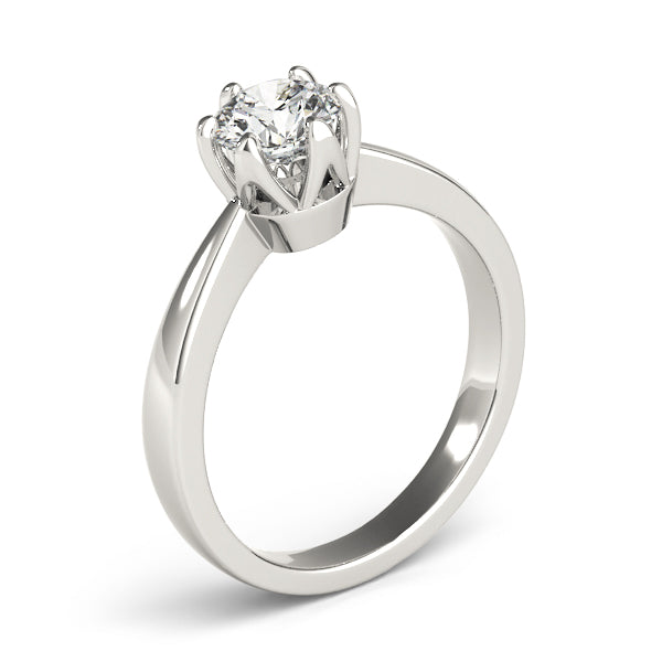 Artisan Solitaires Round Diamond Engagement Ring — 9K/18K Gold & Platinum