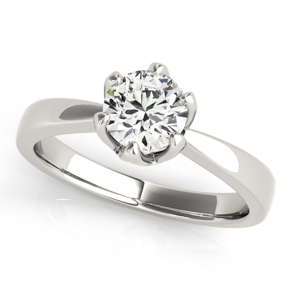 IGI Lab-Grown Round Cut Diamond Solitaire 6-Prong Engagement Ring Gift for Her.