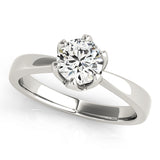 IGI Lab-Grown Round Cut Diamond Solitaire 6-Prong Engagement Ring Gift for Her.