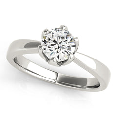 IGI Lab-Grown Round Cut Diamond Solitaire 6-Prong Engagement Ring Gift for Her.