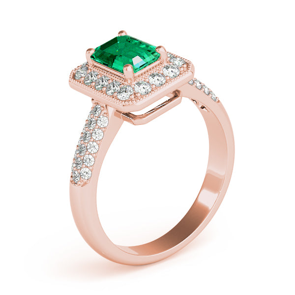 Bespoke Color Rings Emerald Diamond Engagement Ring — 9K/18K Gold & Platinum
