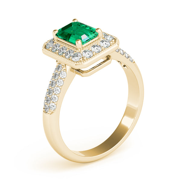 Bespoke Color Rings Emerald Diamond Engagement Ring — 9K/18K Gold & Platinum