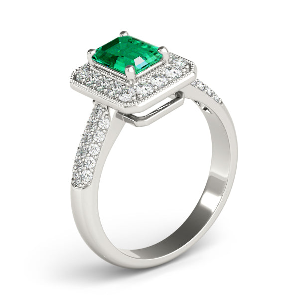 Bespoke Color Rings Emerald Diamond Engagement Ring — 9K/18K Gold & Platinum