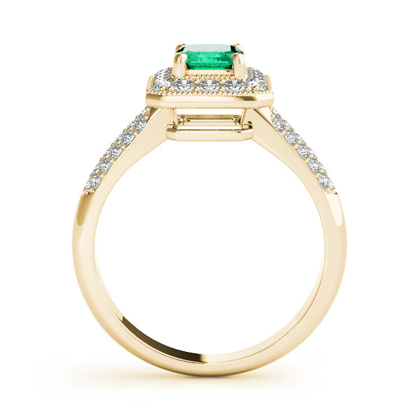 Bespoke Color Rings Emerald Diamond Engagement Ring — 9K/18K Gold & Platinum