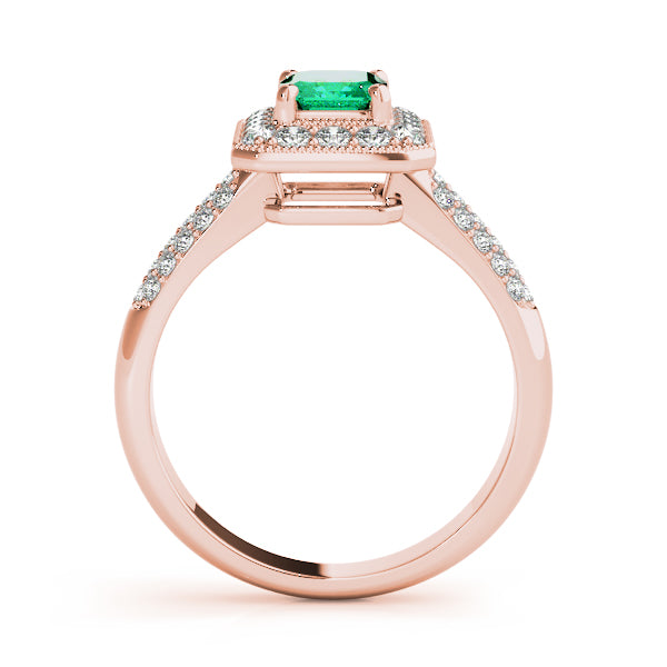 Bespoke Color Rings Emerald Diamond Engagement Ring — 9K/18K Gold & Platinum