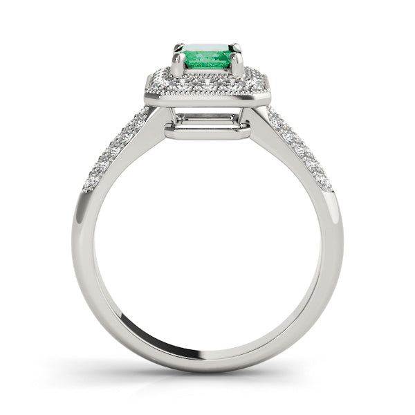 Bespoke Color Rings Emerald Diamond Engagement Ring — 9K/18K Gold & Platinum