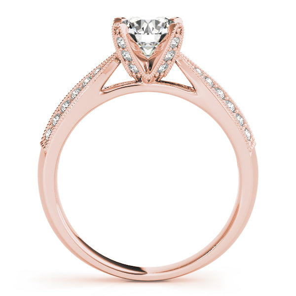 Regal Pave Round Diamond Engagement Ring — 9K/18K Gold & Platinum
