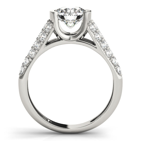 Brilliant Pave Round Diamond Engagement Ring — 9K/18K Gold & Platinum