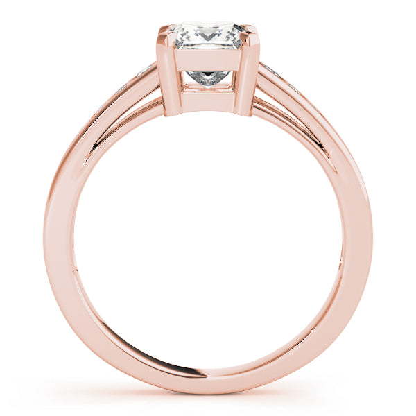 Majestic Channel-Set Princess Diamond Engagement Ring — 9K/18K Gold & Platinum