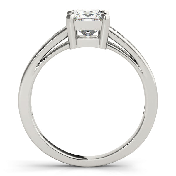 Majestic Channel-Set Princess Diamond Engagement Ring — 9K/18K Gold & Platinum