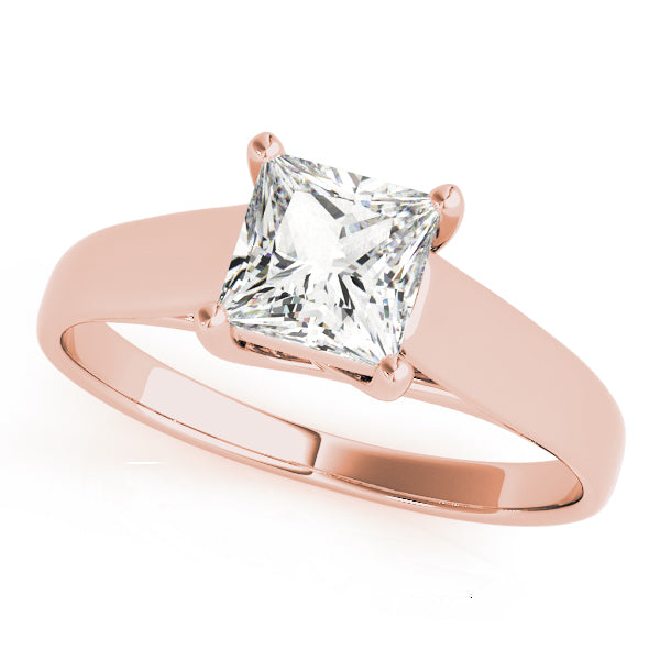 Lustrous Trellis Princess Diamond Engagement Ring — 9K/18K Gold & Platinum