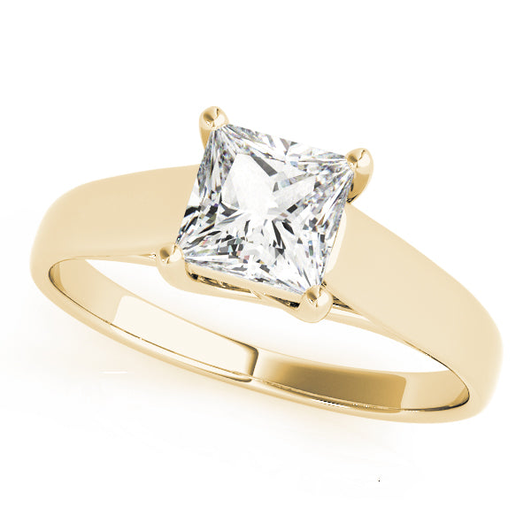 Lustrous Trellis Princess Diamond Engagement Ring — 9K/18K Gold & Platinum