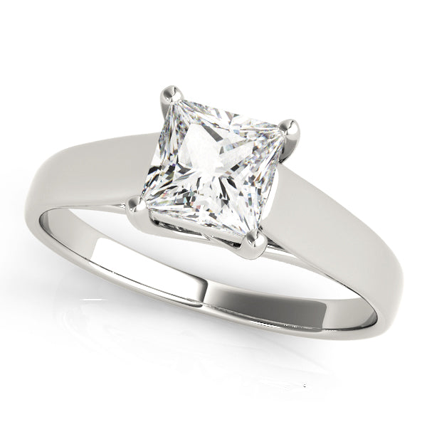 Lab-Grown D-VVS Princess Cut Diamond Infinity Twist Solitaire Engagement Ring