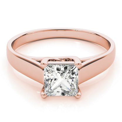 Lab-Grown D-VVS Princess Cut Diamond Infinity Twist Solitaire Engagement Ring