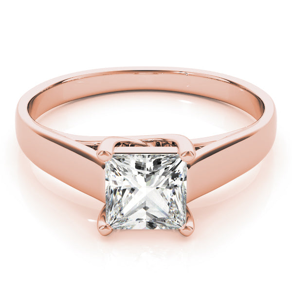 Lustrous Trellis Princess Diamond Engagement Ring — 9K/18K Gold & Platinum