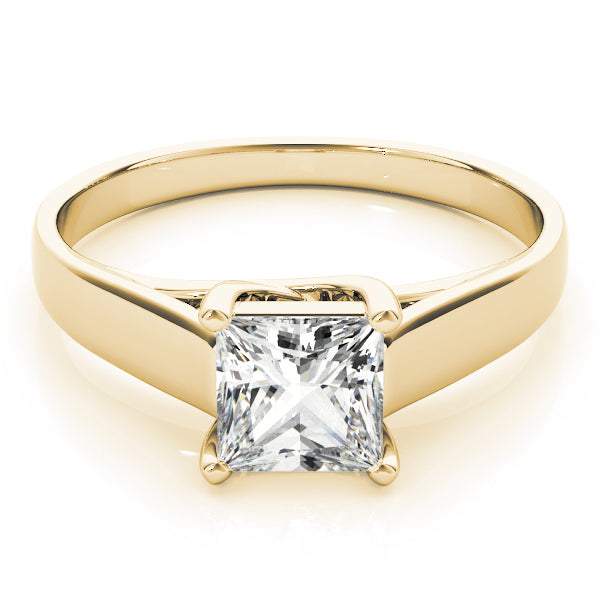 Lustrous Trellis Princess Diamond Engagement Ring — 9K/18K Gold & Platinum
